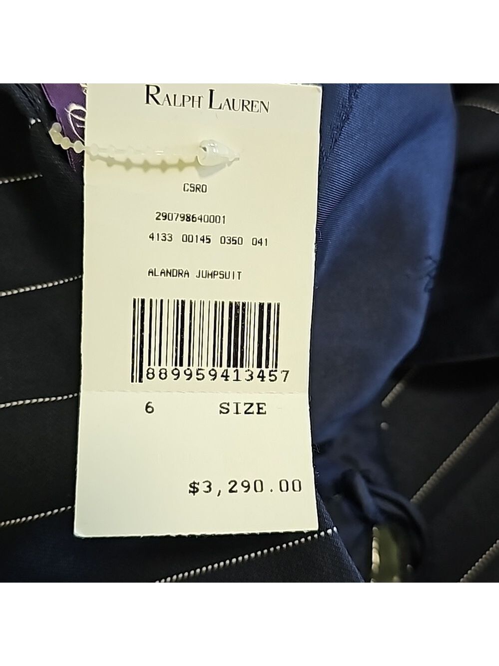 Ralph Lauren Purple Label Pinstripe Jumpsuit - Picture 6 of 11